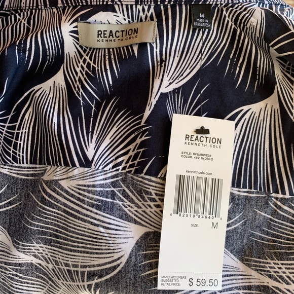 Reaction Kenneth Cole Short Sleeve Button Down Medium - Picture 6 of 7